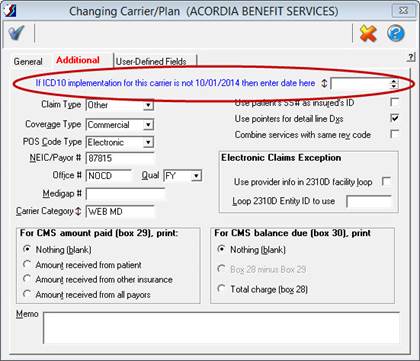 Payer exception cutover date