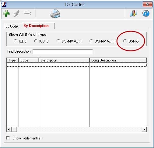 SOS Diagnosis Code screen